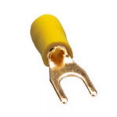 4,0 mm Gabelkabelschuhe vergoldet 10 Stck gelb GKS-4,0
